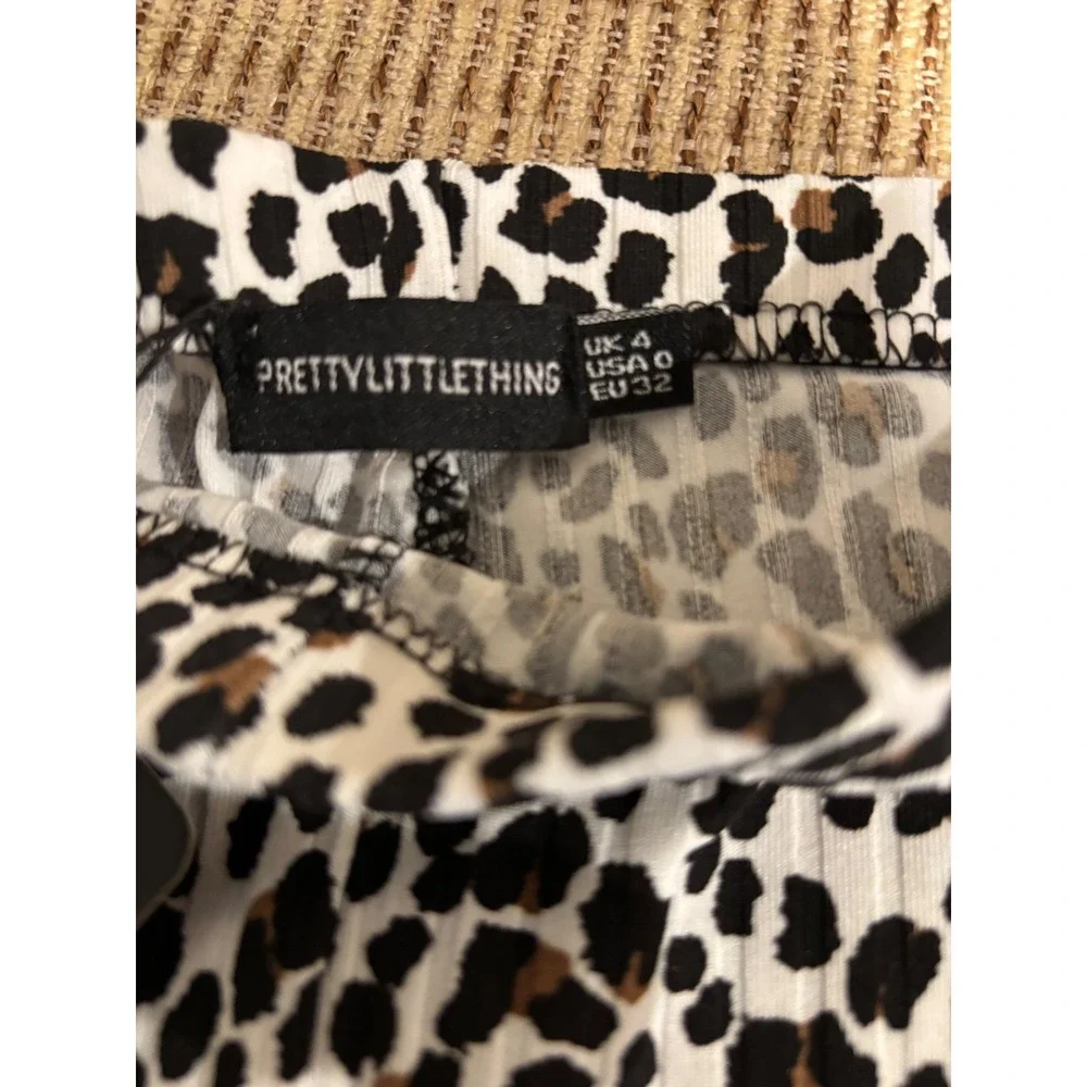 PrettyLittleThing Leopard Print Bike Shorts‎ Casual Athleisure USA 0
